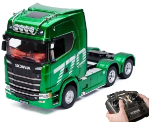 SCANIA 770S ZDALNIE STEROWANA CIĘŻARÓWKA 1:18 H-TOYS 1501 ZIELONA AUTO RC