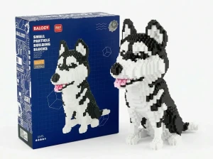 KLOCKI DO SKŁADANIA PIES HUSKY 1900 EL. ZESTAW KLOCKÓW DLA DZIECKA