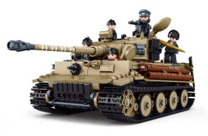 KLOCKI CZOŁG TIGER 1:35 SLUBAN M38-B1533 ZESTAW KLOCKÓW 931 EL. FIGURKI