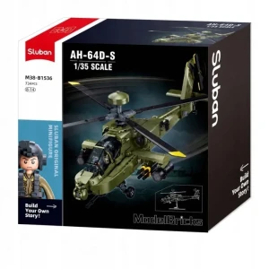 KLOCKI SLUBAN M38-B1536 HELIKOPTER APACHE AH-64 734 ELEMENTY 1:35 ZESTAW