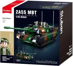 KLOCKI SLUBAN M38-B0839 CZOŁG LEOPARD 2A5 ZESTAW Z FIGURKAMI, WOJKOS ARMIA