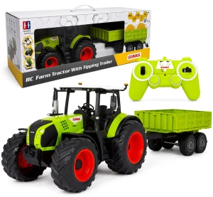 ZDALNIE STEROWANY TRAKTOR RC CLAAS ARION 660 Z PRZYCZEPĄ 1:16 DOUBLEE E692