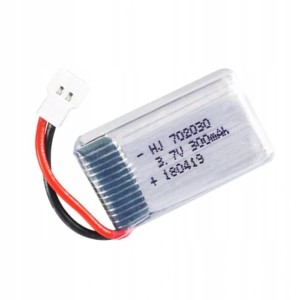 AKUMULATOR BATERIA 300 MAH 3,7 v LIPOL WTYK MOLEX 2 PIN