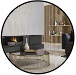 Lustro w ramie okrągłe 70 cm łazienka salon loft